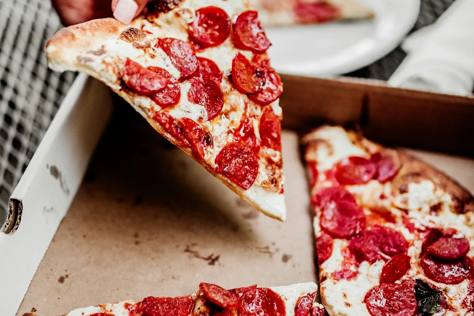 Close-up of a freshly baked pizza